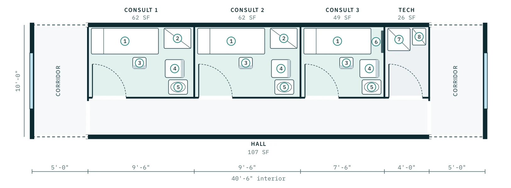 Telehealth floor plan, RP-TH